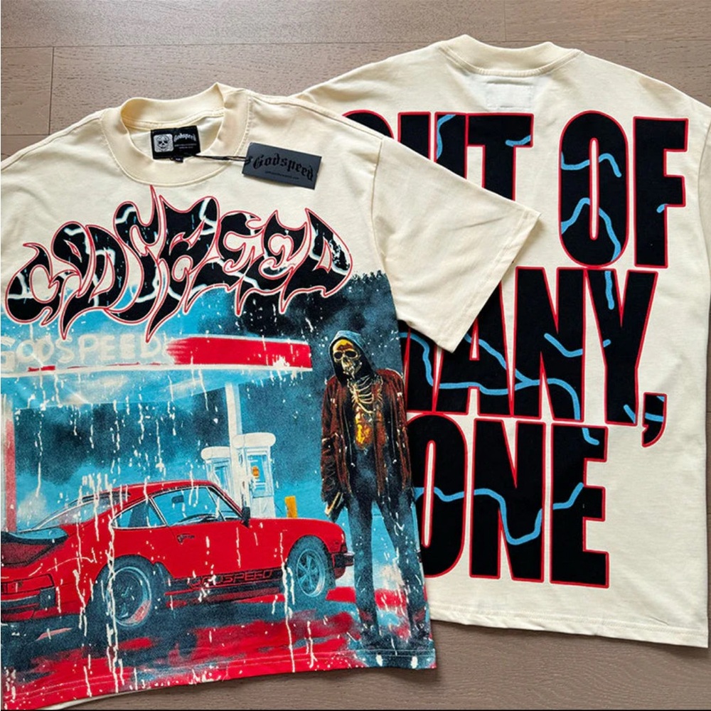 Others Follow Graphic Tee - Cream and Red
